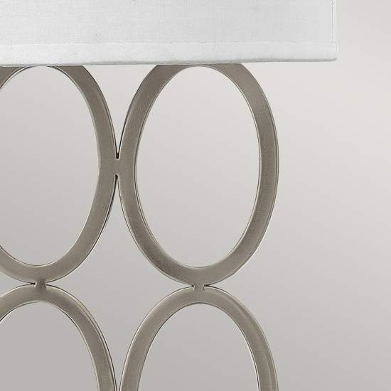 Applique Contemporanea Jules Acciaio Nichel Spazzolato Tessuto 2 Luci E14 HK-JULES2-BN