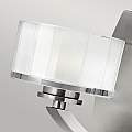 Applique Contemporanea Meridian Acciaio Nichel Spazzolato Vetro 1 Luce G9 3 Led HK-MERIDIAN1