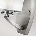 Applique Contemporanea Meridian Acciaio Nichel Spazzolato Vetro 1 Luce G9 3 Led HK-MERIDIAN1