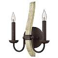 Applique Industrial Nordico Middlefield Acciaio Ferro Ruggine Legno 2 Luci E14 HK-MIDDLEFIELD2