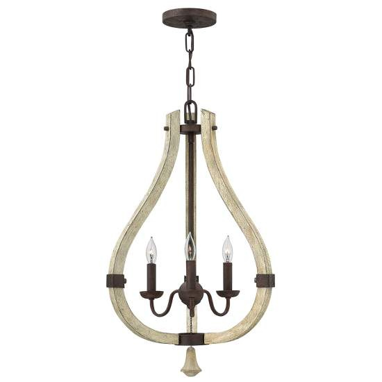 Lampadario Industrial Nordico Middlefield Acciaio Ferro Ruggine Legno 3 Luci E14 HK-MIDDLEFIELD3