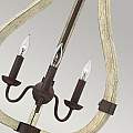 Lampadario Industrial Nordico Middlefield Acciaio Ferro Ruggine Legno 3 Luci E14 HK-MIDDLEFIELD3