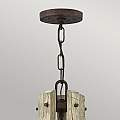 Lampadario Industrial Nordico Middlefield Acciaio Ferro Ruggine Legno 5 Luci E14 HK-MIDDLEFIELD5