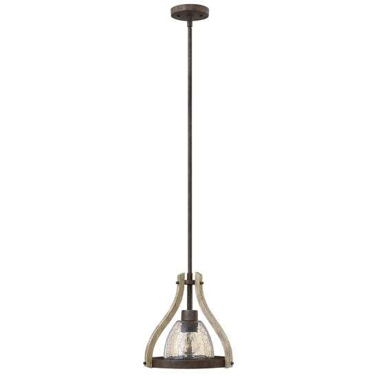 Sospensione Industrial Nordica Middlefield Acciaio Ferro Ruggine Legno Luce E27 HK-MIDDLEFIELDP1