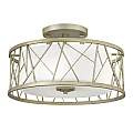 Lampadario Contemporaneo Nest Metallo Foglia Argento Vetro 3 Luci E27 HK-NEST-SF-SL