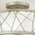 Lampadario Contemporaneo Nest Metallo Foglia Argento Vetro 3 Luci E27 HK-NEST-SF-SL