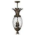 Lampadario Contemporaneo Plantation Acciaio Bronzo Perlato Vetro 4 Luci E14 HK-PLANT4-P-PZ