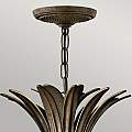 Lampadario Contemporaneo Plantation Acciaio Bronzo Perlato Vetro 4 Luci E14 HK-PLANT4-P-PZ