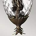 Lampadario Contemporaneo Plantation Acciaio Bronzo Perlato Vetro 4 Luci E14 HK-PLANT4-P-PZ