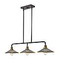 Lampadario Vintage Rigby Acciaio Bronzo Buckeye 3 Luci E27 HK-RIGBY-ISLE-KZ