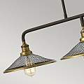 Lampadario Vintage Rigby Acciaio Bronzo Buckeye 3 Luci E27 HK-RIGBY-ISLE-KZ