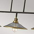 Lampadario Vintage Rigby Acciaio Bronzo Buckeye 3 Luci E27 HK-RIGBY-ISLE-KZ