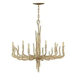 Lampadario Industrial Nordico Spyre Acciaio Oro Champagne 6 Luci E14
