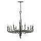 Lampadario Industrial Nordico Spyre Acciaio Bronzo Metallizzato Opaco 6 Luci E14