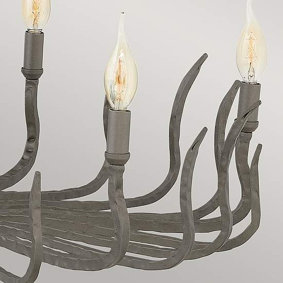 Lampadario Industrial Nordico Spyre Acciaio Bronzo Metallizzato Opaco 6 Luci E14 HK-SPYRE6C-MMB