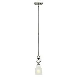 Sospensione Contemporanea Zelda Acciaio Nichel Lucido Vetro 1 Luce E27