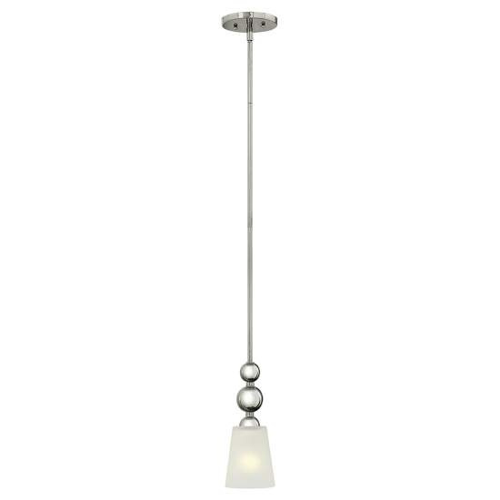 Sospensione Contemporanea Zelda Acciaio Nichel Lucido Vetro 1 Luce E27 HK-ZELDA-P-A-PN