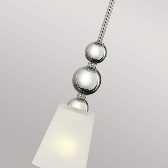 Sospensione Contemporanea Zelda Acciaio Nichel Lucido Vetro 1 Luce E27 HK-ZELDA-P-A-PN