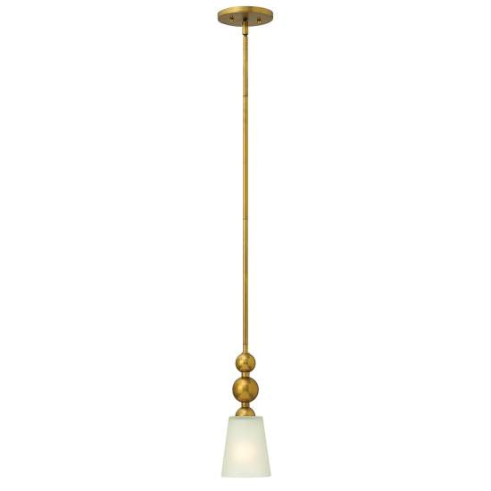 Sospensione Contemporanea Zelda Acciaio Ottone Vintage Vetro 1 Luce E27 HK-ZELDA-P-A-VS