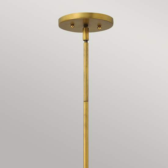 Sospensione Contemporanea Zelda Acciaio Ottone Vintage Vetro 1 Luce E27 HK-ZELDA-P-A-VS