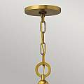 Lampadario Contemporaneo Zelda In Acciaio Ottone Vintage Vetro 3 Luci E27 HK-ZELDA-P-B-VS