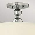 Lampadario Contemporaneo Zelda Acciaio Nichel Lucido Vetro 3 Luci E27 HK-ZELDA-SF-PN
