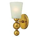 Applique Contemporanea Zelda Acciaio Ottone Vintage Vetro 1 Luce E27 HK-ZELDA1-VS