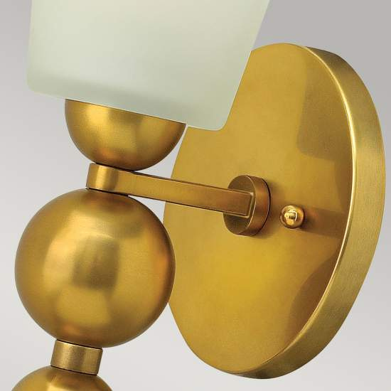 Applique Contemporanea Zelda Acciaio Ottone Vintage Vetro 1 Luce E27 HK-ZELDA1-VS
