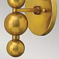 Applique Contemporanea Zelda Acciaio Ottone Vintage Vetro 1 Luce E27 HK-ZELDA1-VS
