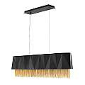 Lampadario Contemporaneo Zuma Acciaio Nero Satinato Oro 6 Luci E27 HK-ZUMA-ISLE-SBG