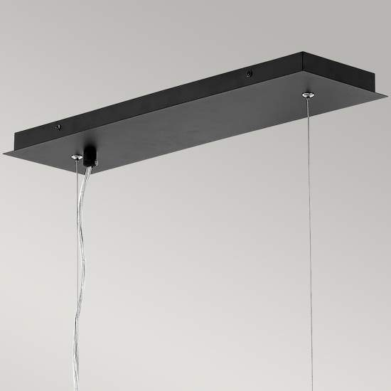 Lampadario Contemporaneo Zuma Acciaio Nero Satinato Oro 6 Luci E27 HK-ZUMA-ISLE-SBG