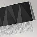 Lampadario Contemporaneo Zuma Acciaio Nero Satinato Argento 6 Luci E27 HK-ZUMA-ISLE-SBS