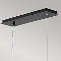 Lampadario Contemporaneo Zuma Acciaio Nero Satinato Argento 6 Luci E27 HK-ZUMA-ISLE-SBS