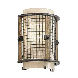 Applique Contemporanea Ahrendale Ferro Incudine Vetro 1 Luce E14