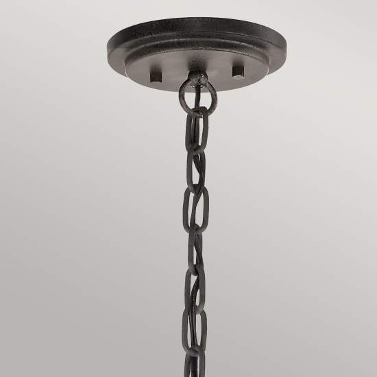 Lampadario Contemporaneo Ahrendale Ferro Incudine Vetro 3 Luci E27 KL-AHRENDALE3