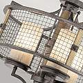 Lampadario Contemporaneo Ahrendale Ferro Incudine Vetro 3 Luci E27 KL-AHRENDALE3