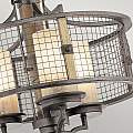 Lampadario Contemporaneo Ahrendale Ferro Incudine Vetro 3 Luci E27 KL-AHRENDALE3