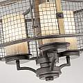 Lampadario Contemporaneo Ahrendale Ferro Incudine Vetro 3 Luci E27 KL-AHRENDALE3