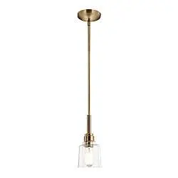 Sospensione Contemporanea Aivian Acciaio Ottone Anticato 1 Luce E27
