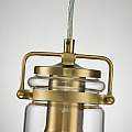 Sospensione Contemporanea Brinley Acciaio Ottone Spazzolato 1 Luce E27 KL-BRINLEY-MP-BB