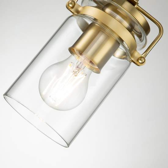Sospensione Contemporanea Brinley Acciaio Ottone Spazzolato 1 Luce E27 KL-BRINLEY-MP-BB