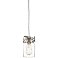 Sospensione Contemporanea Brinley Acciaio Nichel Spazzolato Vetro 1 Luce E27 KL-BRINLEY-MP-NI