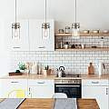 Sospensione Contemporanea Brinley Acciaio Nichel Spazzolato Vetro 1 Luce E27 KL-BRINLEY-MP-NI