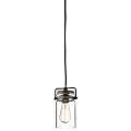 Sospensione Contemporanea Brinley Acciaio Bronzo Antico Vetro 1 Luce E27 KL-BRINLEY-MP-OZ