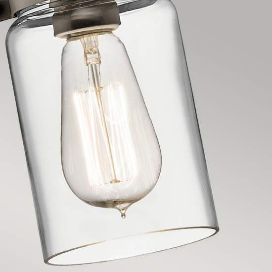 Sospensione Contemporanea Brinley Acciaio Bronzo Antico Vetro 1 Luce E27 KL-BRINLEY-MP-OZ