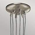 Lampadario Contemporaneo Brinley Acciaio Nichel Spazzolato Vetro 6 Luci E27 KL-BRINLEY6-NI