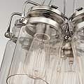 Lampadario Contemporaneo Brinley Acciaio Nichel Spazzolato Vetro 6 Luci E27 KL-BRINLEY6-NI