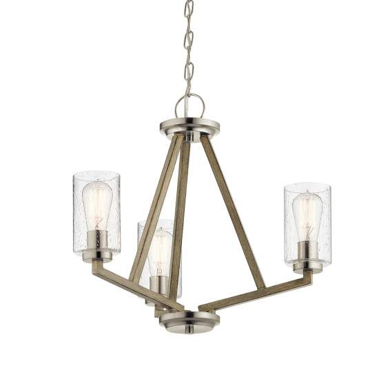 Lampadario Contemporaneo Deryn Acciaio Grigio Antico 3 Luci E27 KL-DERYN3-DAG