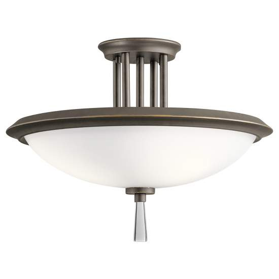 Lampadario Contemporaneo Dreyfus Acciaio Bronzo Antico Vetro 3 Luci E27 KL-DREYFUS-SFOZ