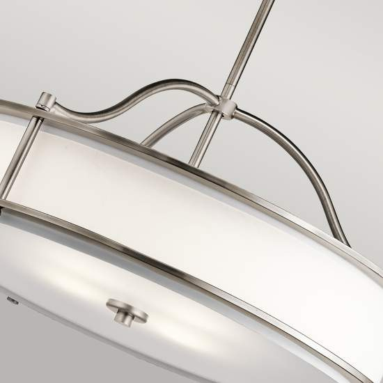 Lampadario Contemporaneo Emory Acciaio Peltro Classico 4 Luci E27 KL-EMORY-P-M-CLP